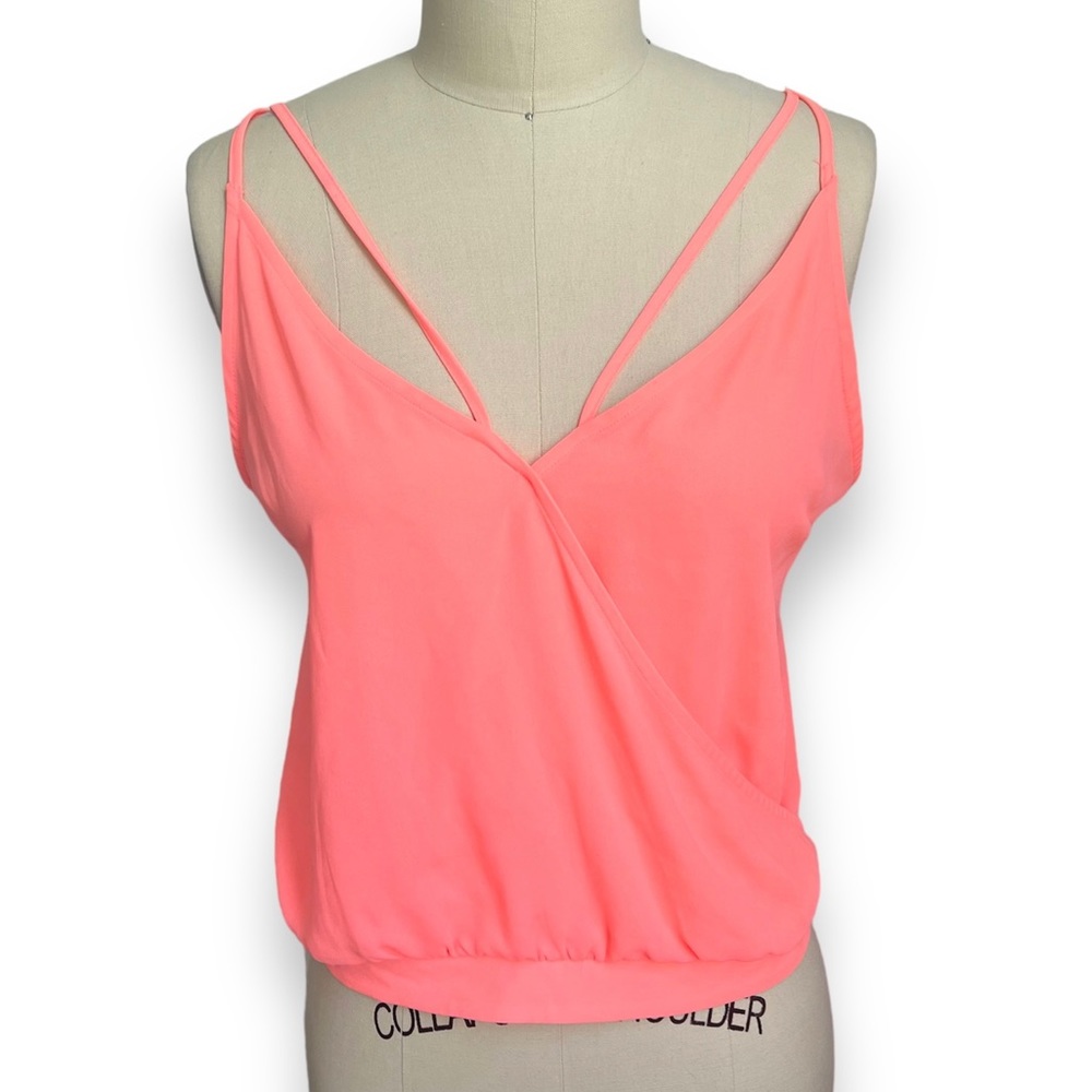 ASTR Neon Coral Strappy Tank Top
